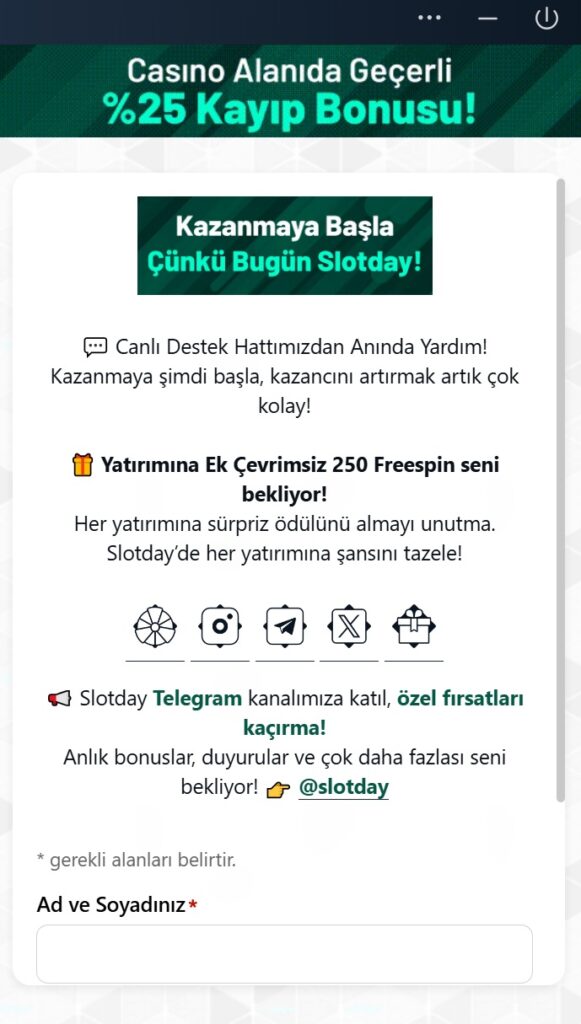 slotday canlı destek
